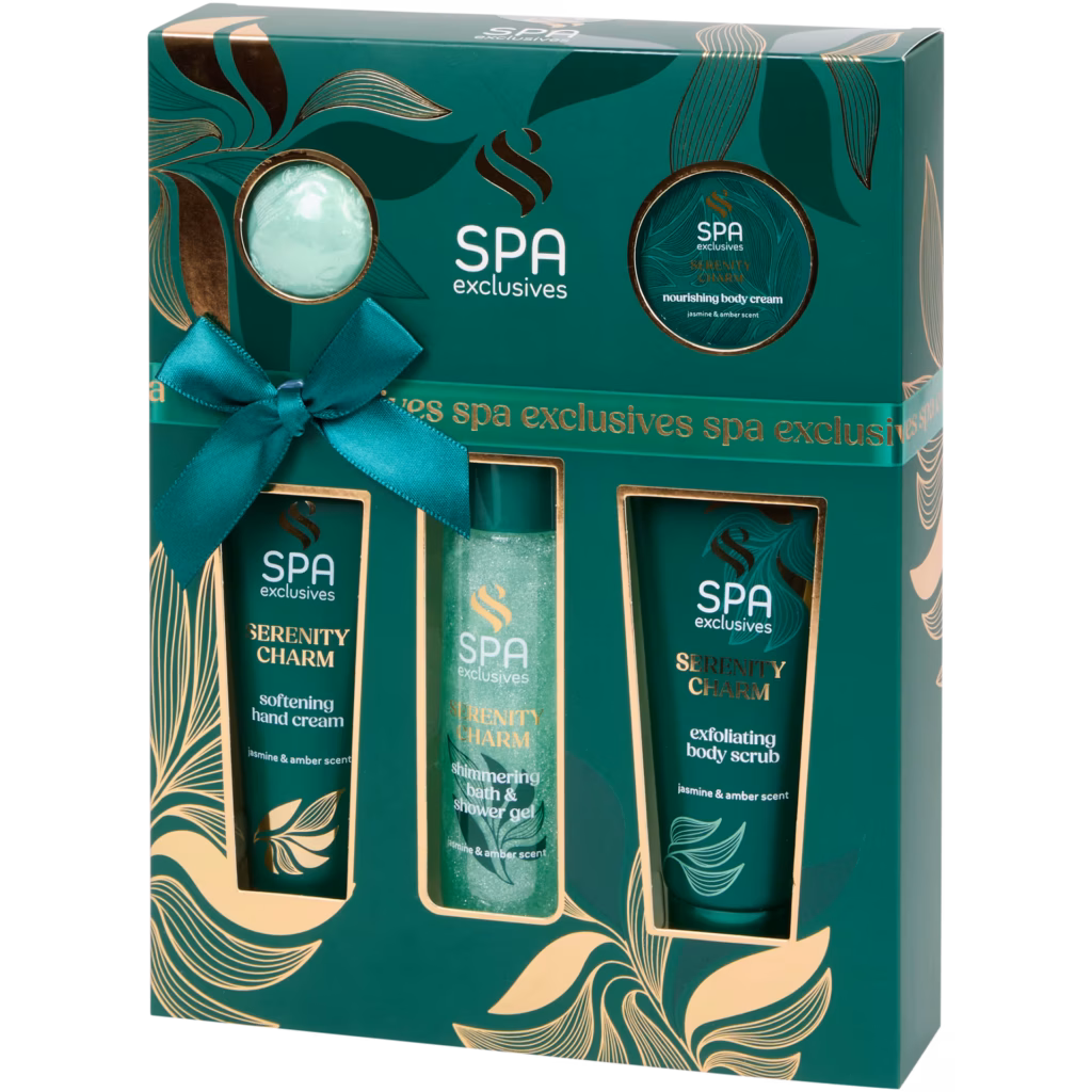 Spa Exclusives – Grand Coffret « Serenity Charm » (5 Pièces – Jasmin & Ambre)