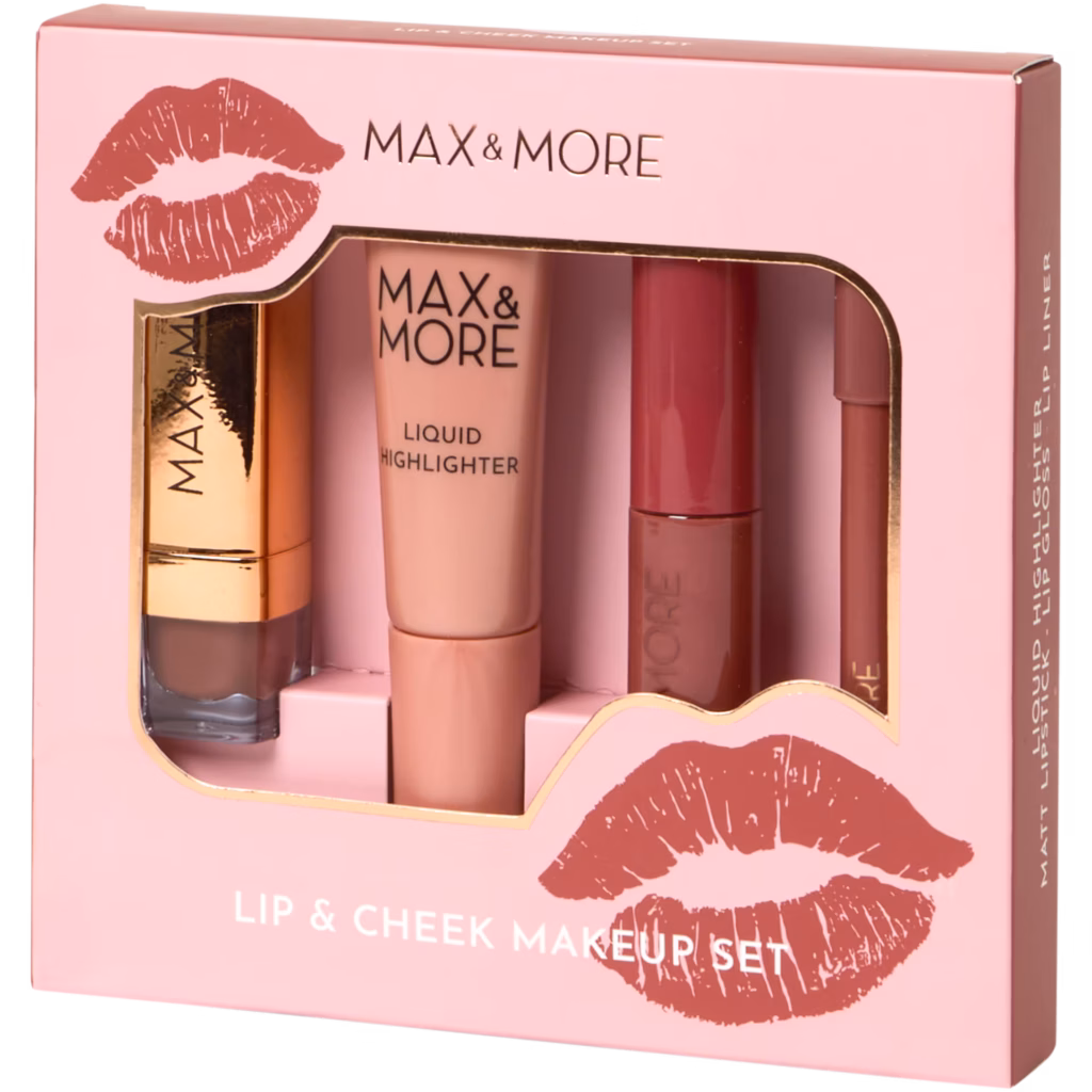 Max & More – Coffret « Lip & Cheek » (Le Lip Combo Ultime – 4 Pièces)