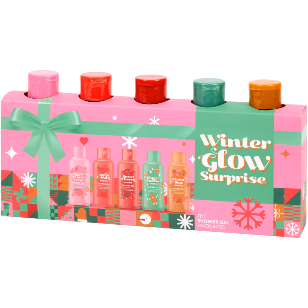 Winter Glow – Coffret « Surprise d&rsquo;Hiver » (5 Gels Douche Gourmands)