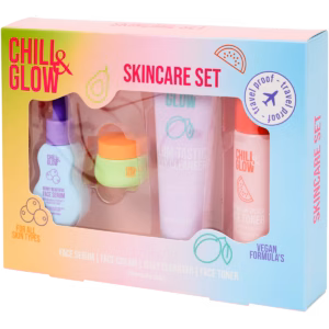 The Beauty Dept – Coffret Visage « Chill & Glow » (Routine Complète 4 Pièces)