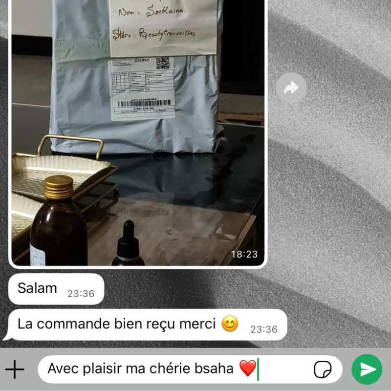 Avis cliente WhatsApp